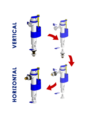 Grifo Boya cisterna inodoro T-649+ Alimentación VH Dual…