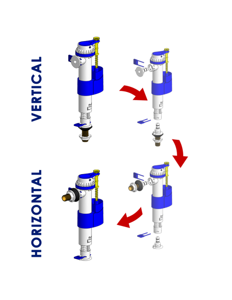 Grifo Boya cisterna inodoro T-649+ Alimentación VH Dual…