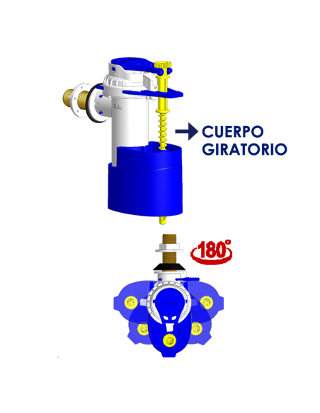 Grifo Boya cisterna inodoro T-649+ Alimentación VH Dual…