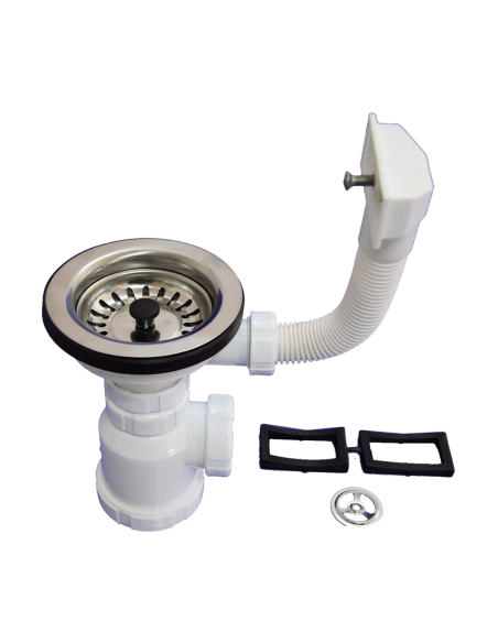 Sifón desague botella T-2CRBP Válvula cesta con rebosadero…