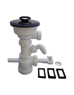 Sifón desague botella T-3ER Válvula con rebosadero y toma de…