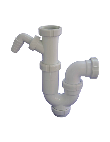 Sifón desague T-31T curvo Racor extensible toma de lavadora…