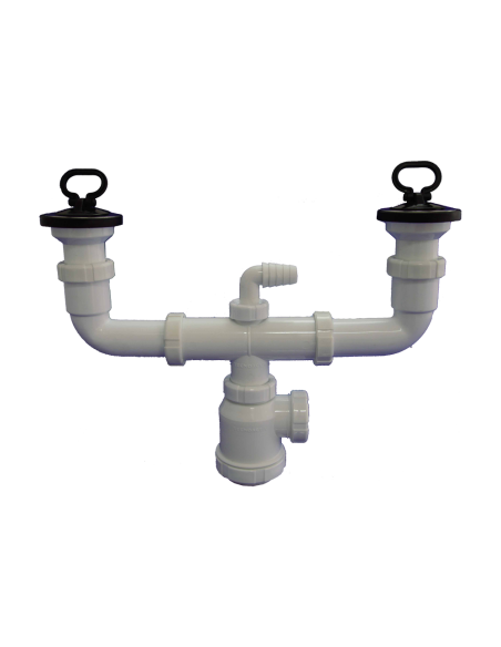Sifón desague Botella T-44 Metálico doble Válvula Ø70 x 1…