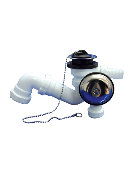 Desague Bañera T-64C sifónico orientable Válvula/cadena Tubo…