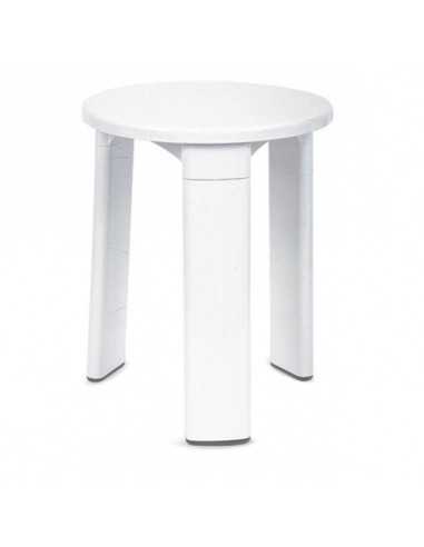 Taburete de baño TATAY plástico 3 patas Blanco | Hogar TATAY