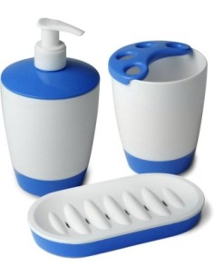 Jabonera TATAY Kristal Blanco-azul | Hogar TATAY