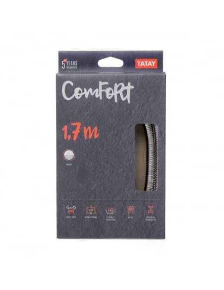 Flexo Ducha TATAY Comfort 1.7 m Metalizado | Hogar TATAY