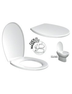 Tapa asiento Wc TATAY Inodoro Desmontable Pvc Blanco |…