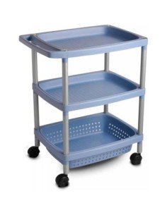 Carrito auxiliar para baño TATAY con ruedas Azul | Hogar…