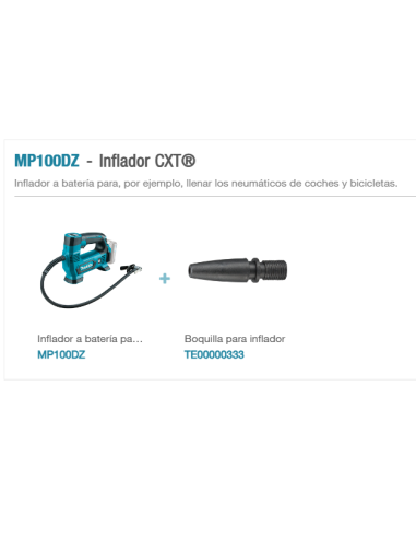 INFLADOR A BATERIA MP100DZ 10.8V CXT MAKITA