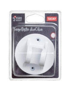 Soporte de ducha TATAY 8 x 5.5 x 8 cm Blanco | Hogar TATAY