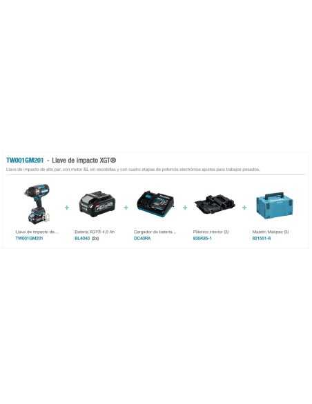 LLAVE IMPACTO TW001GM201 B40VMA 3/4 1.800NM MAKITA