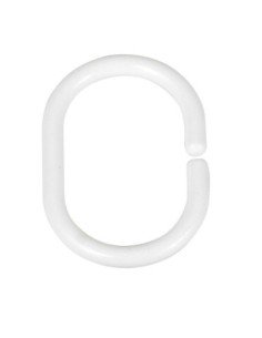 Anillas para cortina de ducha WENKO blancas pequeñas pack 12