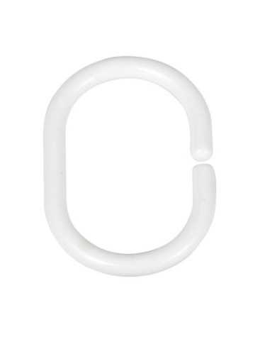 Anillas para cortina de ducha WENKO blancas pequeñas pack 12