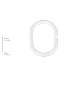 Anillas para cortina de ducha WENKO blancas pequeñas pack 12 2