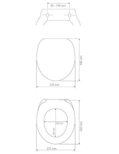 Tapa WC WENCO Premium KOS Blanca Cierre suave | Compra onlin