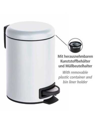 Cubo con Pedal WENKO Leman 3L Blanco | Compra online