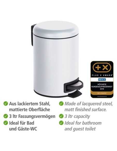 Cubo con Pedal WENKO Leman 3L Blanco | Compra online