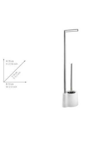 Escobilleto / Portarrollos WENKO AVOLA Blanco / Acero Inoxid