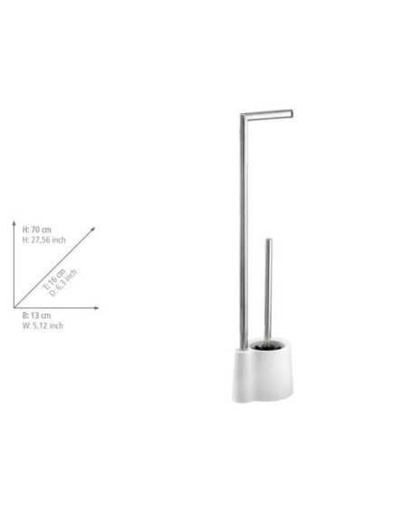 Escobilleto / Portarrollos WENKO AVOLA Blanco / Acero Inoxid