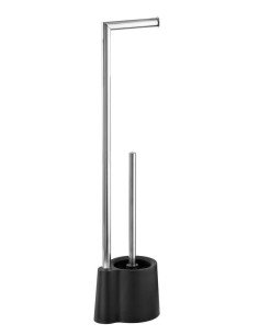Escobilleto / Portarrollos WENKO AVOLA Negro / Acero Inoxida