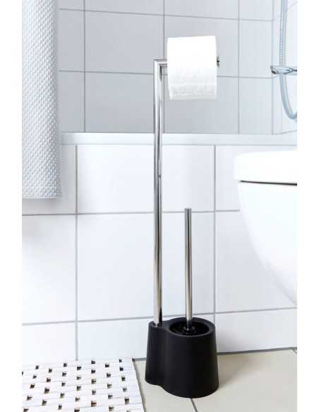Escobilleto / Portarrollos WENKO AVOLA Negro / Acero Inoxida