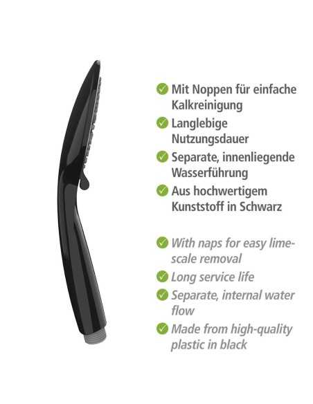 Cabezal Ducha WENKO Young 11cm Negra | Compra online