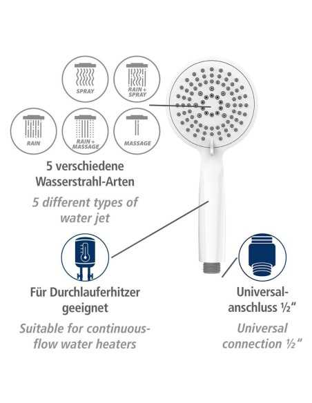 Cabezal Ducha WENKO Young 11cm Blanca | Compra online