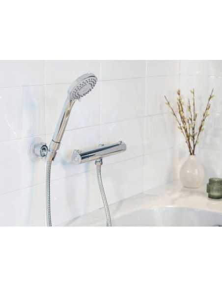 Cabezal ducha + Flexo WENKO Basic Line Inoxidable | Compra o
