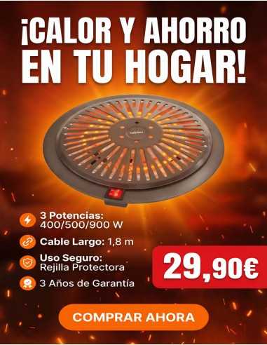 BRASERO 900W CABLE 1.8M HABITEX -PORTES GRATIS-