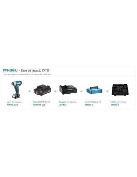 LLAVE IMPACTO TW140DSAJ 12V 3/8 MAKITA