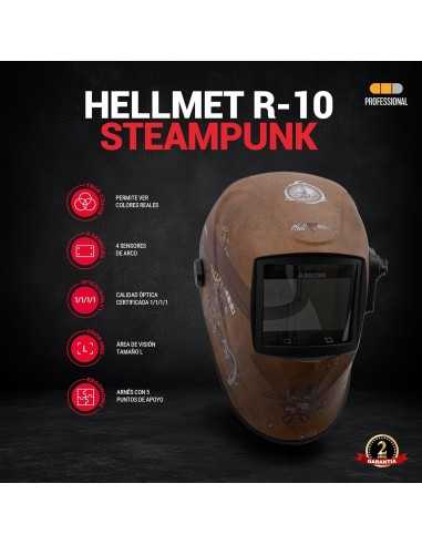 PANTALLA SOLTER HELLMET R-10 STEAMPUNK