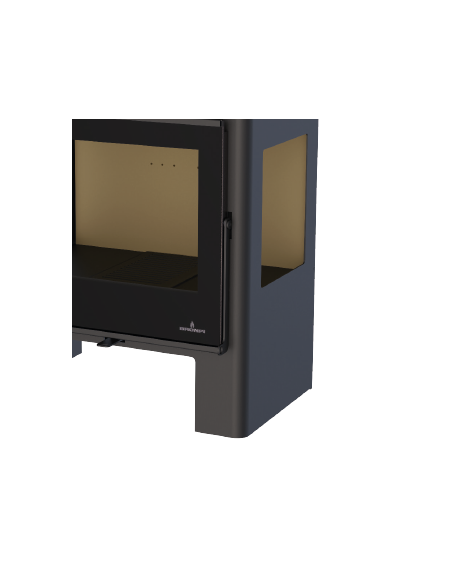 ESTUFA LORETO CON TRES CRISTALES Y FRONTAL VISION