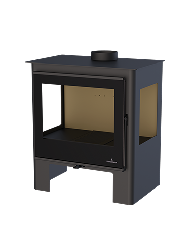 ESTUFA LORETO CON TRES CRISTALES Y FRONTAL VISION