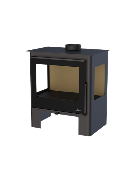 ESTUFA LORETO CON TRES CRISTALES Y FRONTAL VISION