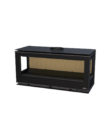 ESTUFA CAIRO-110-3C-BOX FRONTAL CON CRISTAL VISION