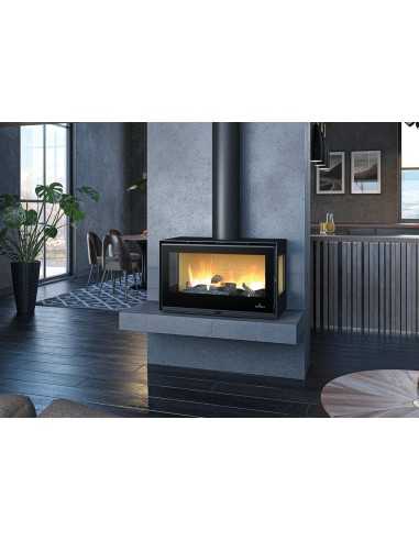 ESTUFA BIMBA-70 FRONTAL CON TURBINA Y CRISTAL VISION