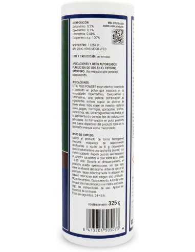 LETAL PLUS POWDER TALQUERA 325G ZOTAL