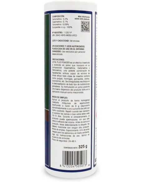 LETAL PLUS POWDER TALQUERA 325G ZOTAL