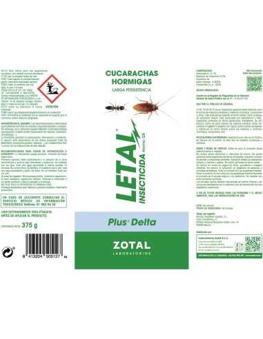 LETAL PLUS TALQUERA 375GR ZOTAL