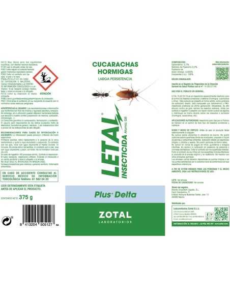 LETAL PLUS TALQUERA 375GR ZOTAL