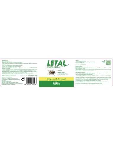 LETAL TRAMPA MOSCAS 1LITRO + SOBRE ATRAYENTE 20GR ZOTAL