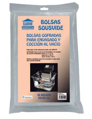 PAQUETE 50 BOLSAS AL VACIO 20X30 GARHE