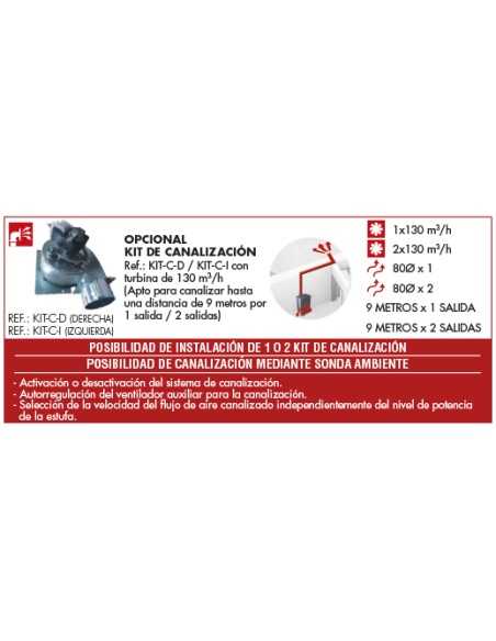 ESTUFA PELLET EXTRAPLANA 12kW MARFIL BOREAL