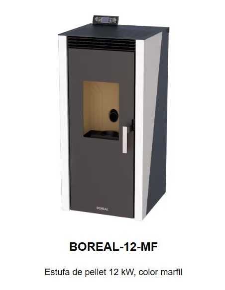 ESTUFA PELLET 12kW MARFIL - NUEVA VERSIÓN BOREAL