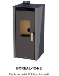 ESTUFA PELLET 12kW GRIS BOREAL 2