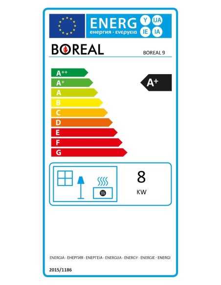 ESTUFA PELLET 9kW (SIN CÁMARAS) BOREAL