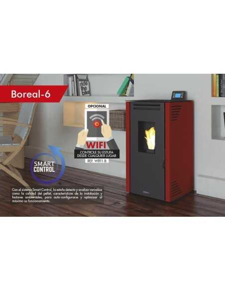ESTUFA PELLET 6kW NEGRO BOREAL