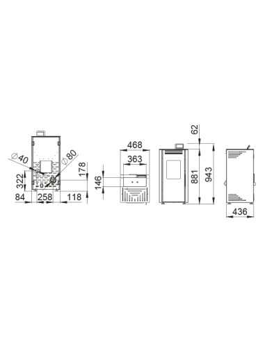 ESTUFA PELLET 6kW MARFIL BOREAL