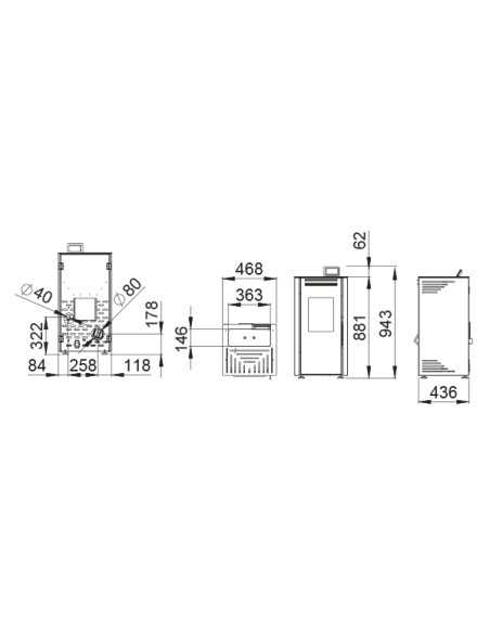 ESTUFA PELLET 6kW MARFIL BOREAL